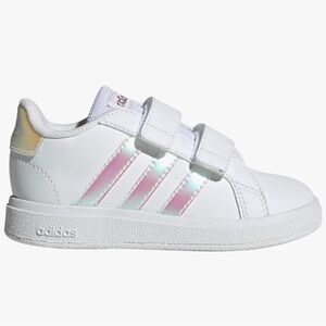 Adidas Baby Girl Size 4 Grand Court Lifestyle Court Hook and Loop Shoes Sneaker